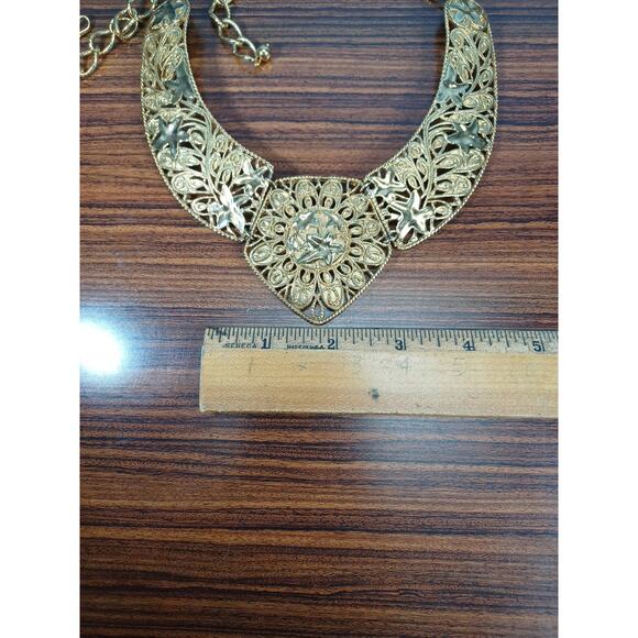 Vintage 90s Jose Maria Barrera for Avon Falling Leaves Necklace Golden Beautiful - Picture 8 of 16